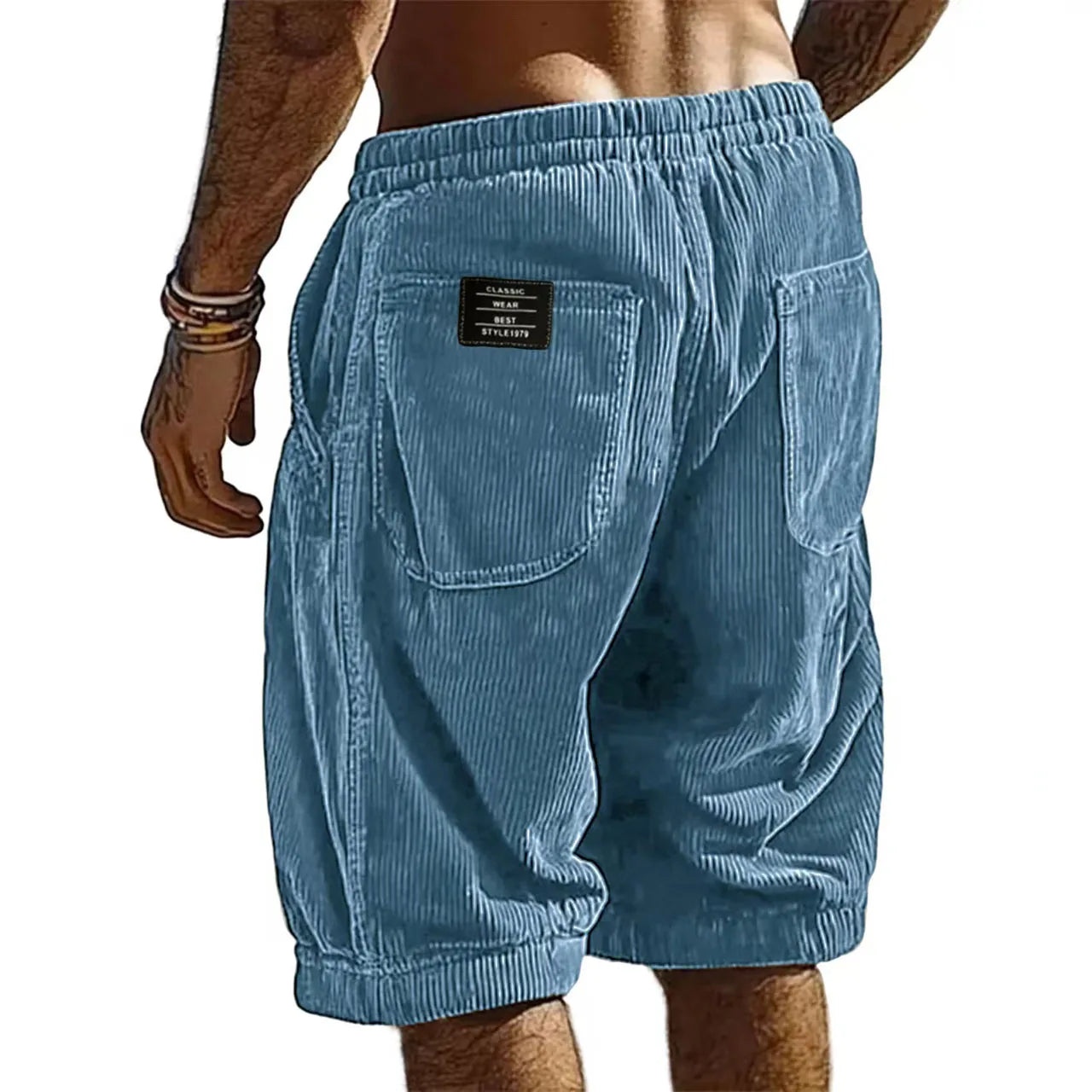 LAURENT MONACO | SHORT EN VELOURS CÔTELÉ POUR HOMMES