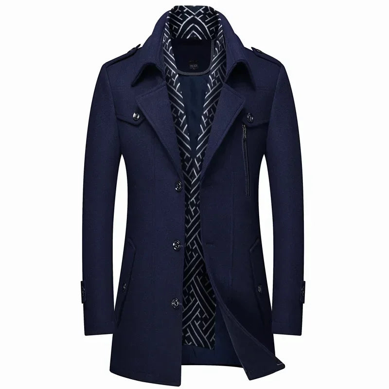 LAURENT MONACO | MANTEAU D'HIVER EN LAINE POUR HOMME