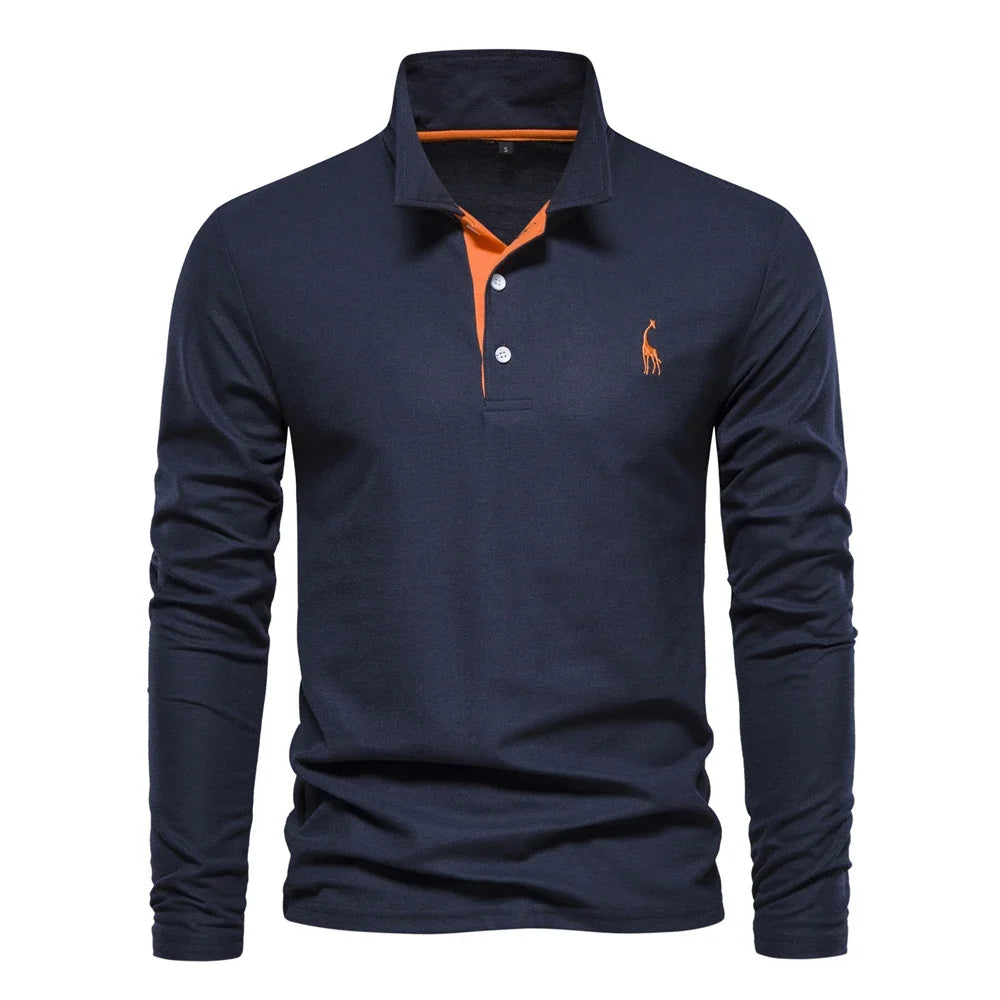 LAURENT MONACO | T-SHIRT À MANCHES LONGUES ET COL POUR HOMMES