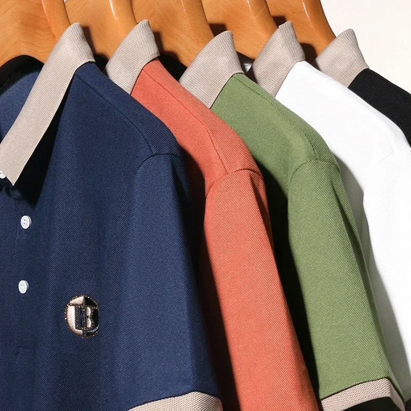 LAURENT MONACO | POLO CLASSIQUE À COL CONTRASTÉ POUR HOMMES