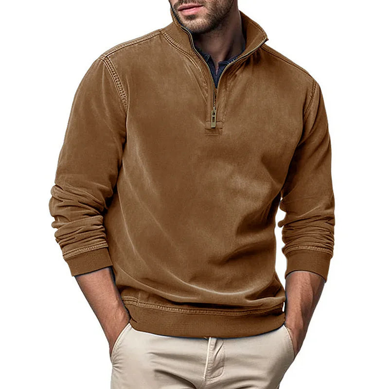 LAURENT MONACO | PULL EN MAILLE À DEMI-FERMETURE ÉCLAIR POUR HOMMES