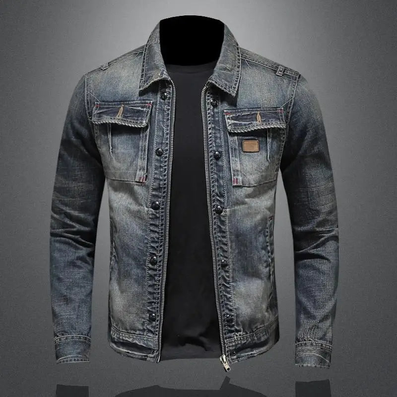 LAURENT MONACO | VESTE EN DENIM ZIPPÉE POUR HOMME