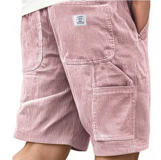 LAURENT MONACO | SHORTS CARGO EN VELOURS CÔTELÉ POUR HOMMES