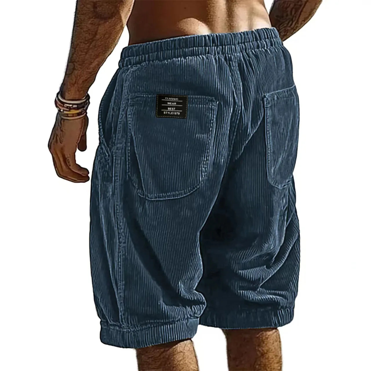 LAURENT MONACO | SHORT EN VELOURS CÔTELÉ POUR HOMMES