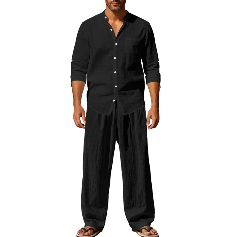 LAURENT MONACO | ENSEMBLE EN LIN CLASSIQUE POUR HOMMES