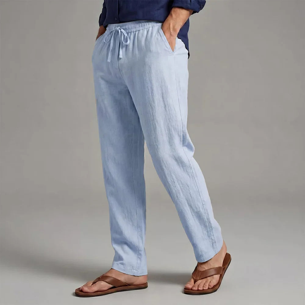 LAURENT MONACO | PANTALON DÉCONTRACTÉ EN LIN POUR HOMMES