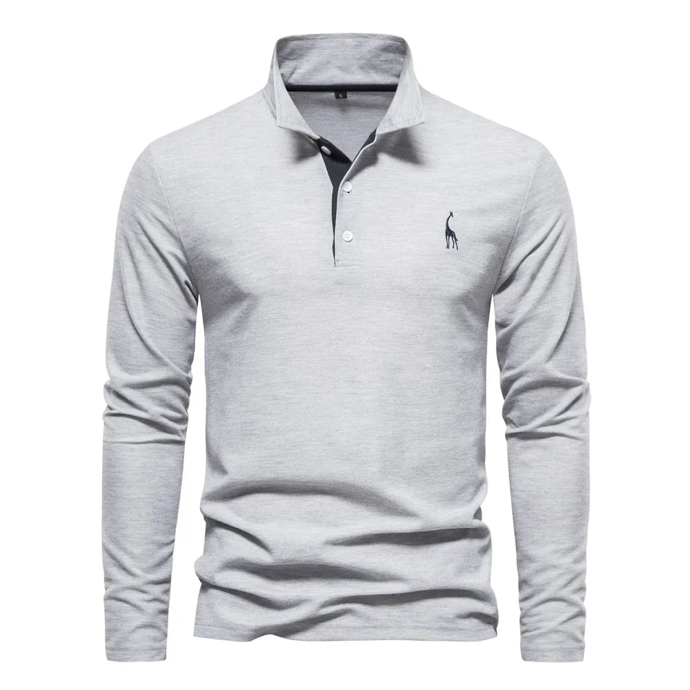 LAURENT MONACO | T-SHIRT À MANCHES LONGUES ET COL POUR HOMMES