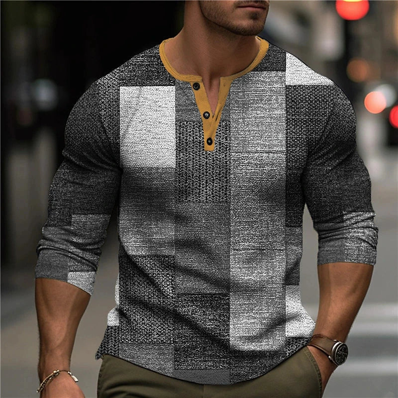 LAURENT MONACO | T-SHIRT À MANCHES LONGUES IMPRIMÉ EN 3D POUR HOMMES