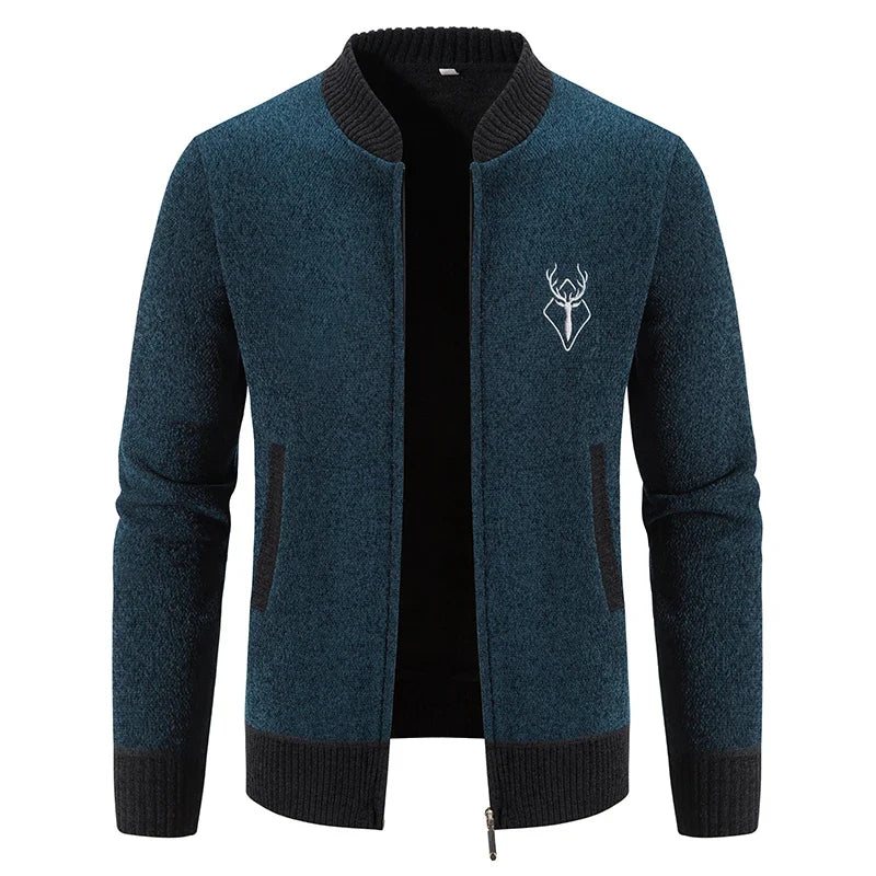 LAURENT MONACO | GILET EN MAILLE À MOTIF DE CERF POUR HOMMES
