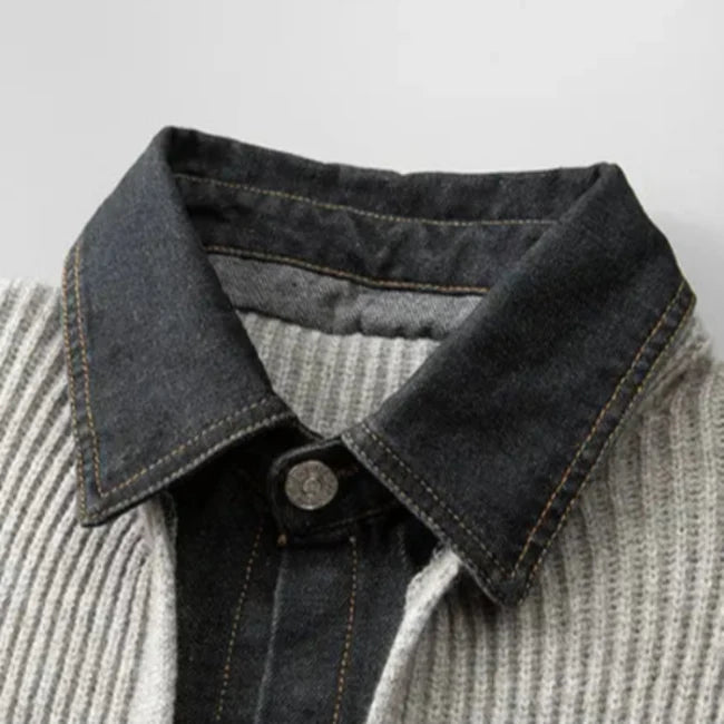 LAURENT MONACO | VESTE DENIM ET TRICOT POUR HOMMES