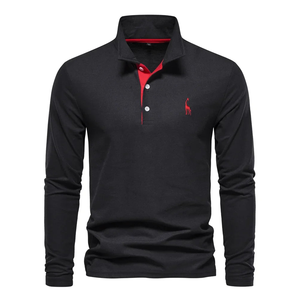 LAURENT MONACO | T-SHIRT À MANCHES LONGUES ET COL POUR HOMMES