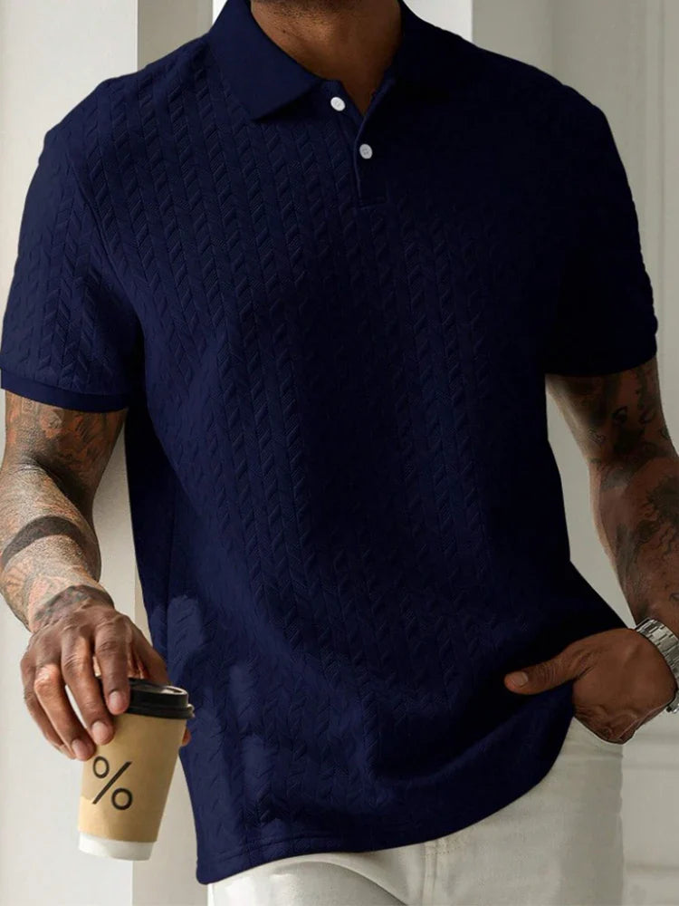 LAURENT MONACO | POLO TEXTURÉ POUR HOMME