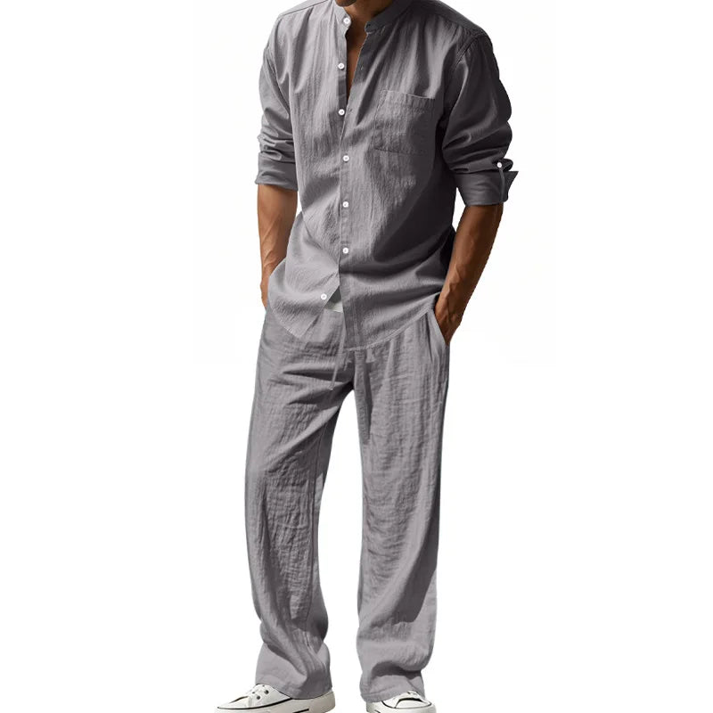LAURENT MONACO | ENSEMBLE EN LIN CLASSIQUE POUR HOMMES
