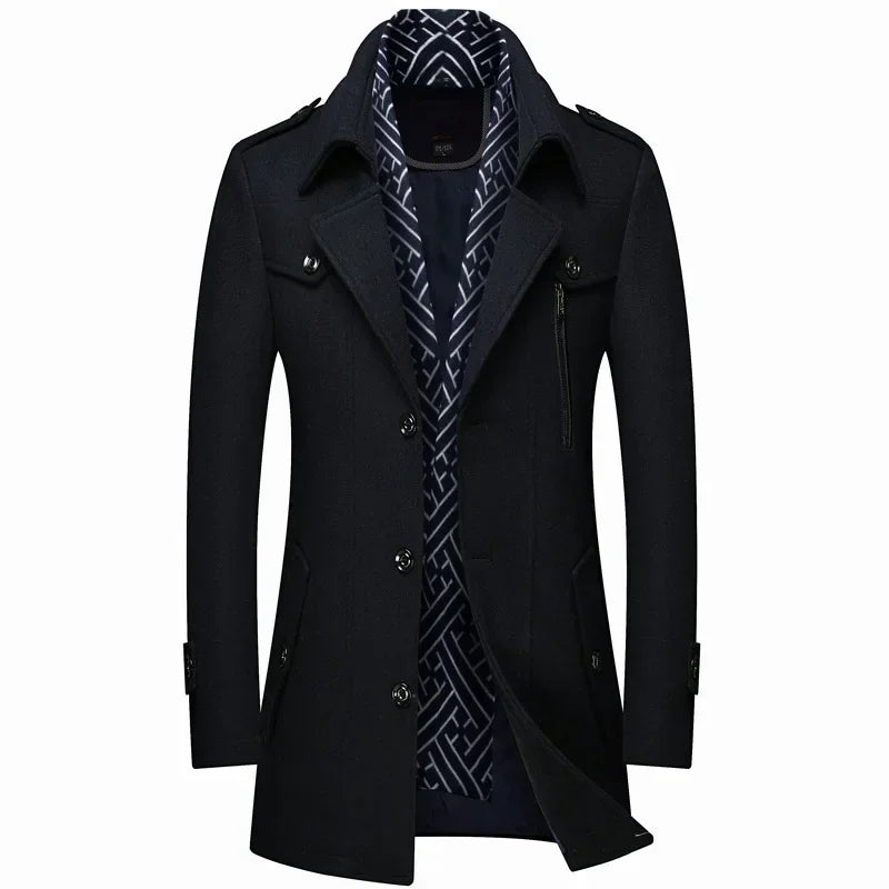 LAURENT MONACO | MANTEAU D'HIVER EN LAINE POUR HOMME