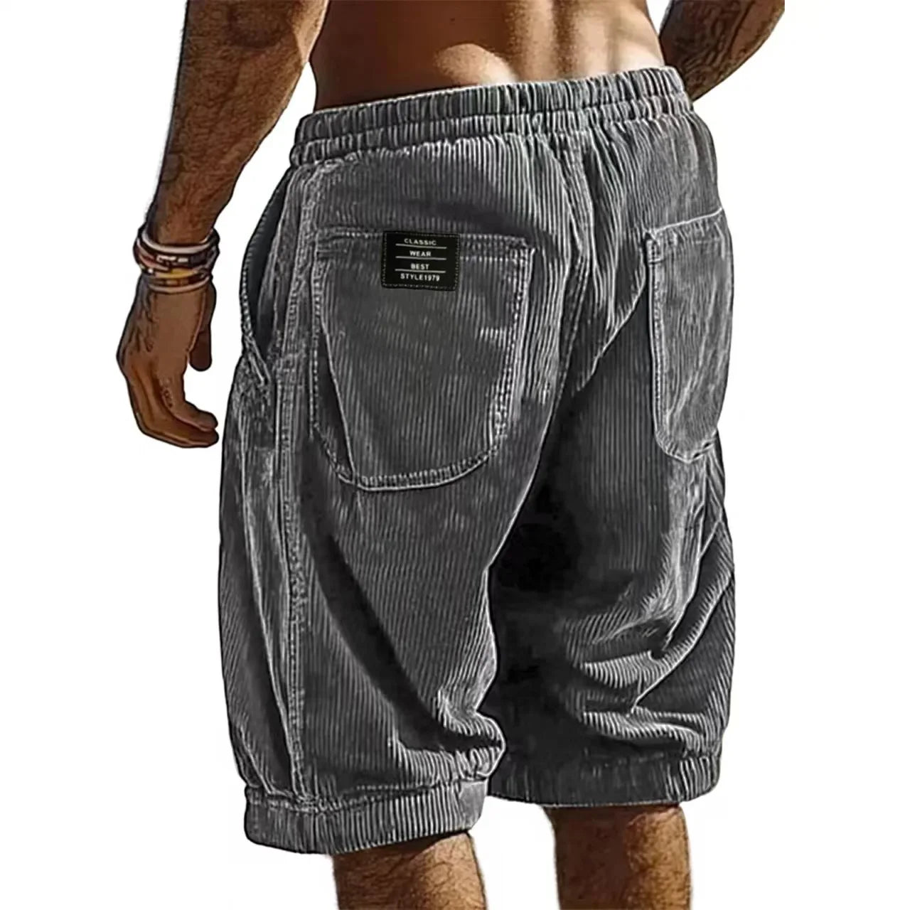 LAURENT MONACO | SHORT EN VELOURS CÔTELÉ POUR HOMMES