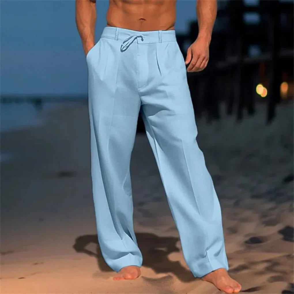 LAURENT MONACO | PANTALONS CLASSIQUES EN LIN POUR HOMMES