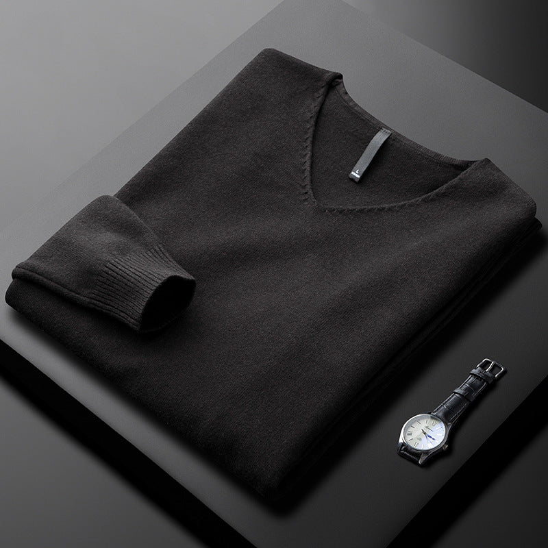 LAURENT MONACO | PULL EN V EN FIBRES NOBLES POUR HOMME