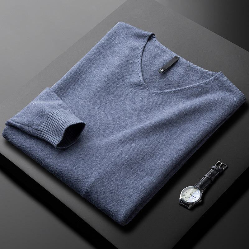 LAURENT MONACO | PULL EN V EN FIBRES NOBLES POUR HOMME