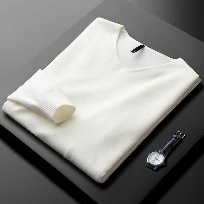 LAURENT MONACO | PULL EN V EN FIBRES NOBLES POUR HOMME