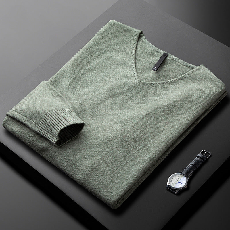 LAURENT MONACO | PULL EN V EN FIBRES NOBLES POUR HOMME
