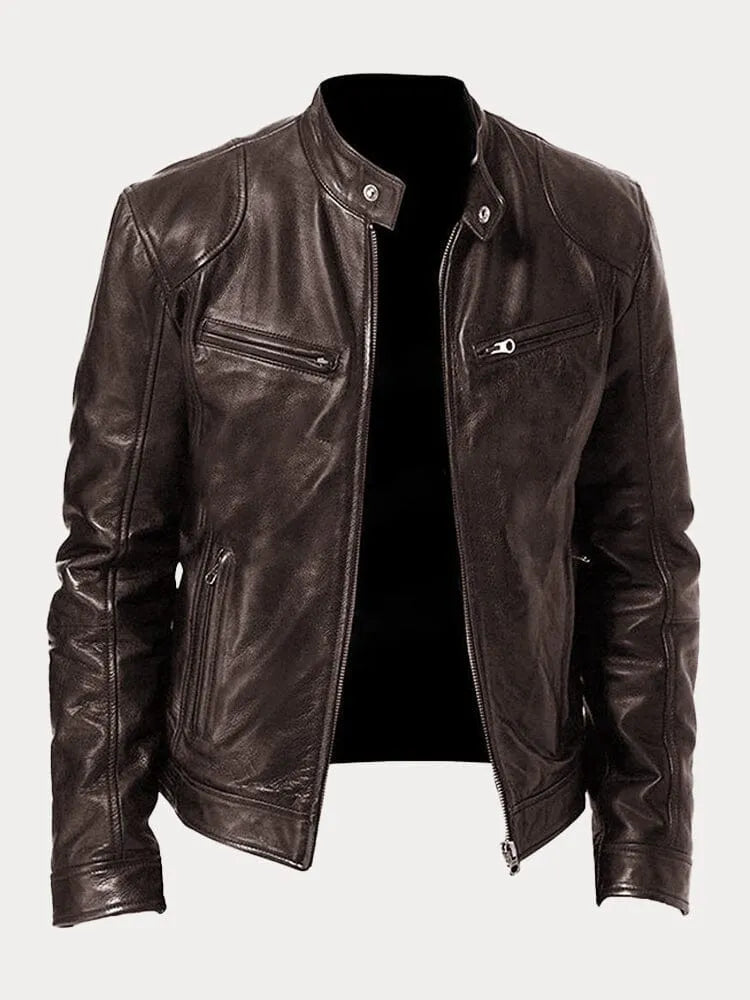 LAURENT MONACO | VESTE EN CUIR DÉCONTRACTÉE