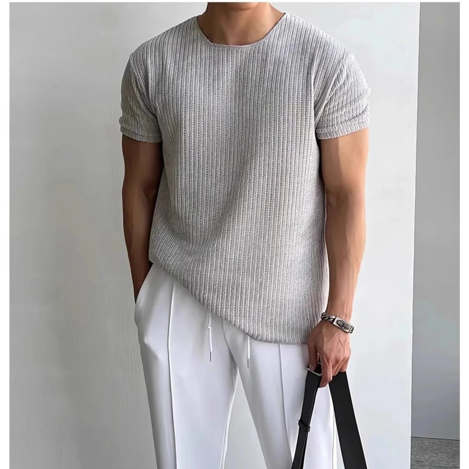 LAURENT MONACO | T-SHIRT EN TRICOT POUR HOMMES