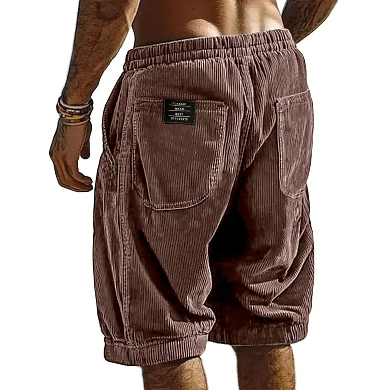 LAURENT MONACO | SHORT EN VELOURS CÔTELÉ POUR HOMMES