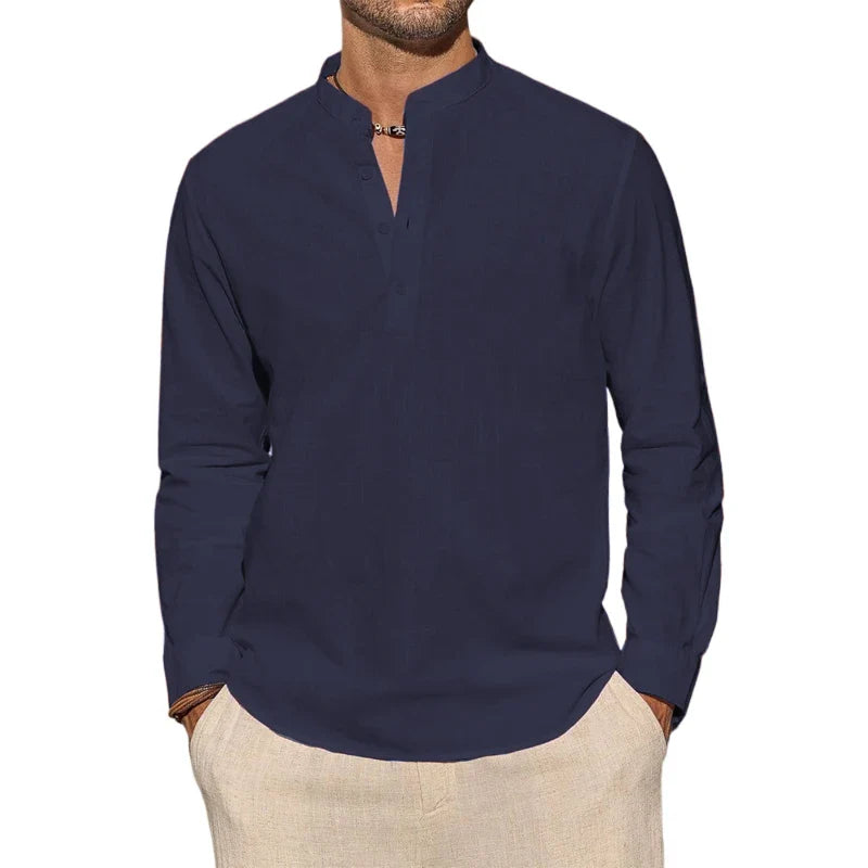 LAURENT MONACO | CHEMISE HENLEY EN COTON POUR HOMMES