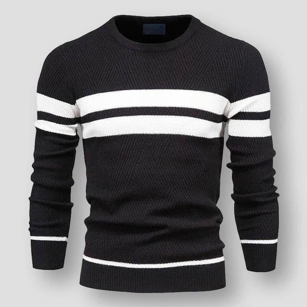 LAURENT MONACO | PULL EN MAILLE À RAYURES POUR HOMMES