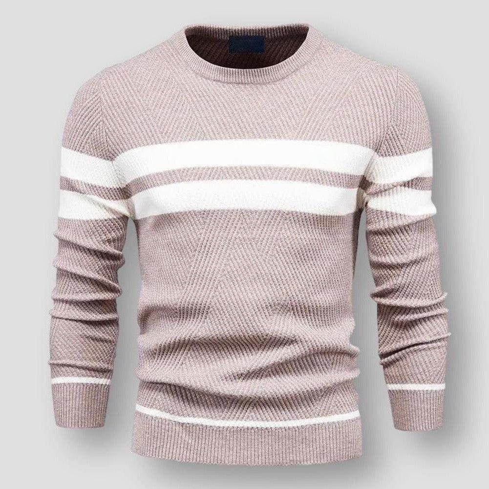 LAURENT MONACO | PULL EN MAILLE À RAYURES POUR HOMMES