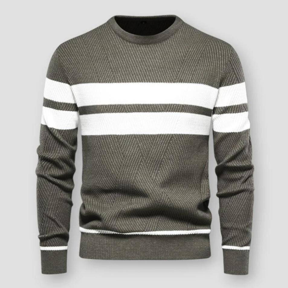 LAURENT MONACO | PULL EN MAILLE À RAYURES POUR HOMMES