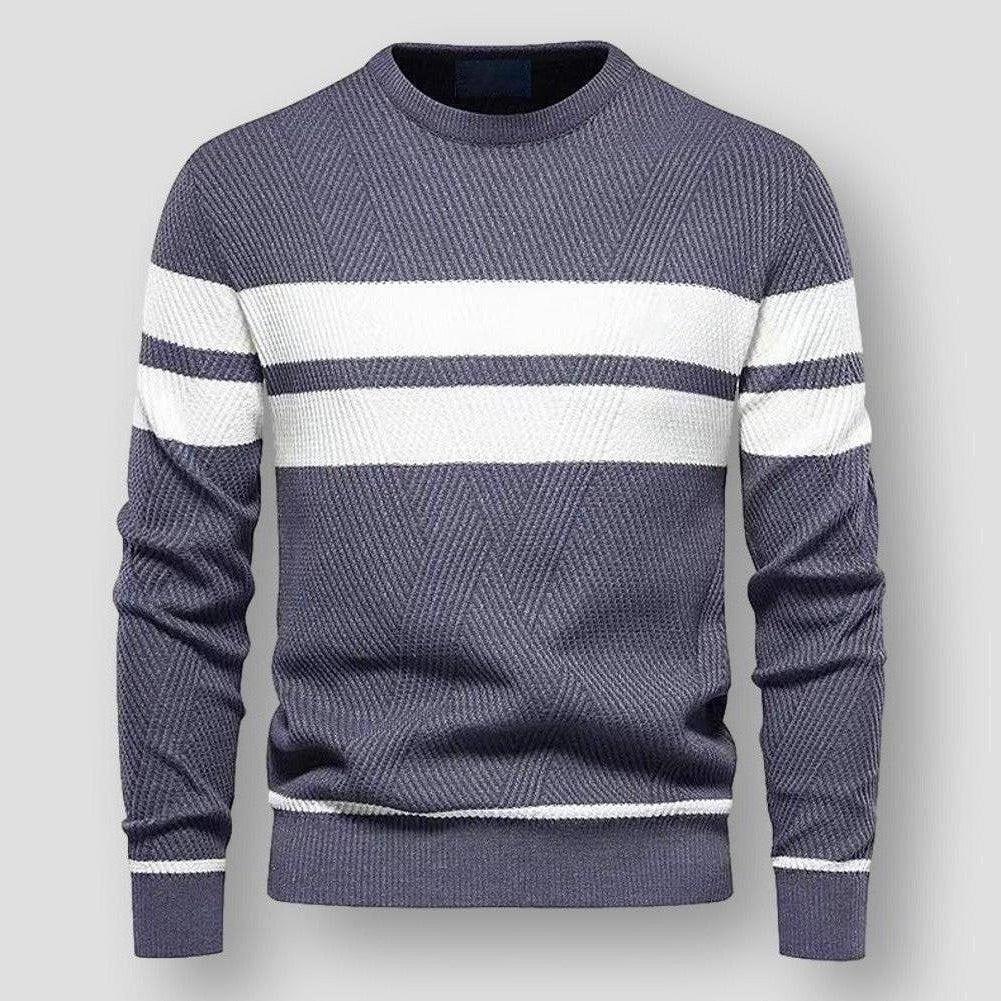 LAURENT MONACO | PULL EN MAILLE À RAYURES POUR HOMMES