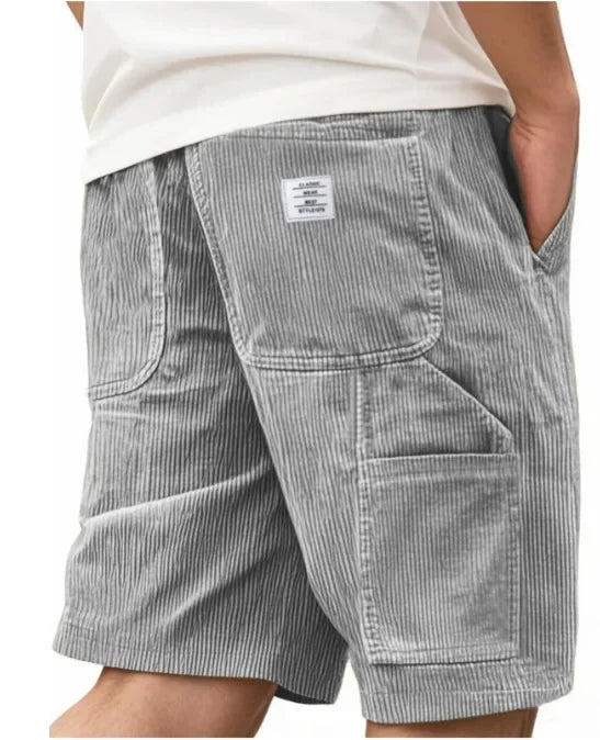 LAURENT MONACO | SHORTS CARGO EN VELOURS CÔTELÉ POUR HOMMES