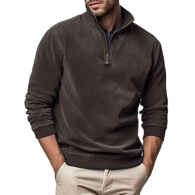 LAURENT MONACO | PULL EN MAILLE À DEMI-FERMETURE ÉCLAIR POUR HOMMES