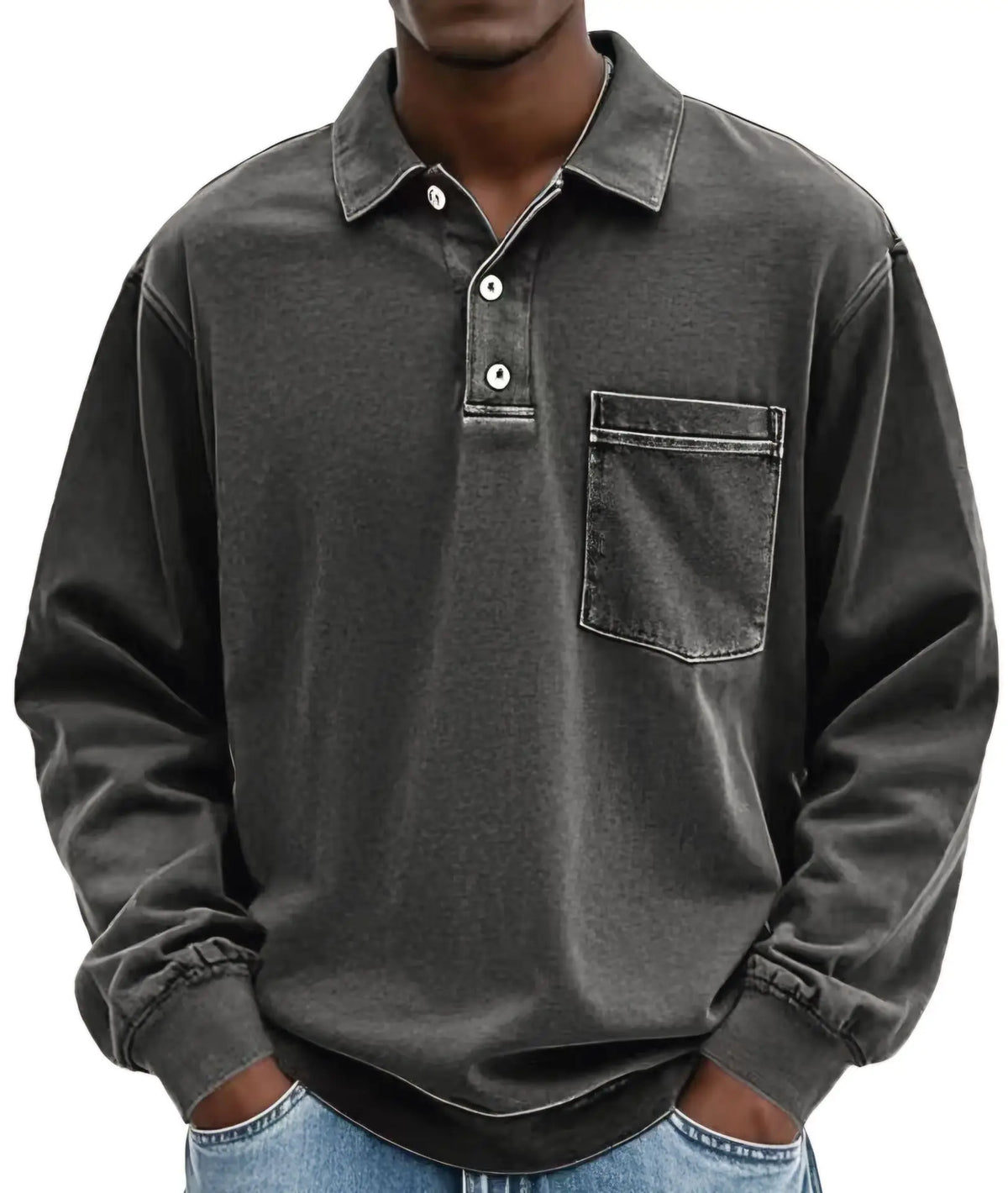 LAURENT MONACO | POLO LONG CLASSIQUE POUR HOMMES