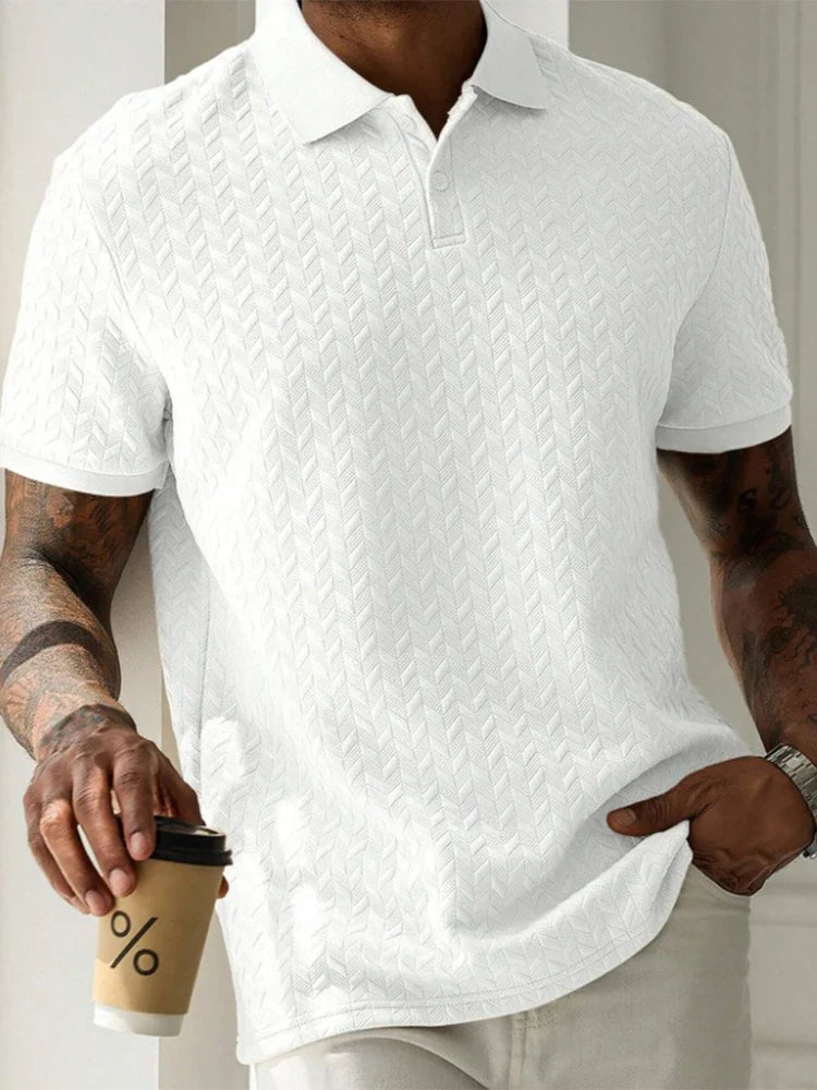 LAURENT MONACO | POLO TEXTURÉ POUR HOMME