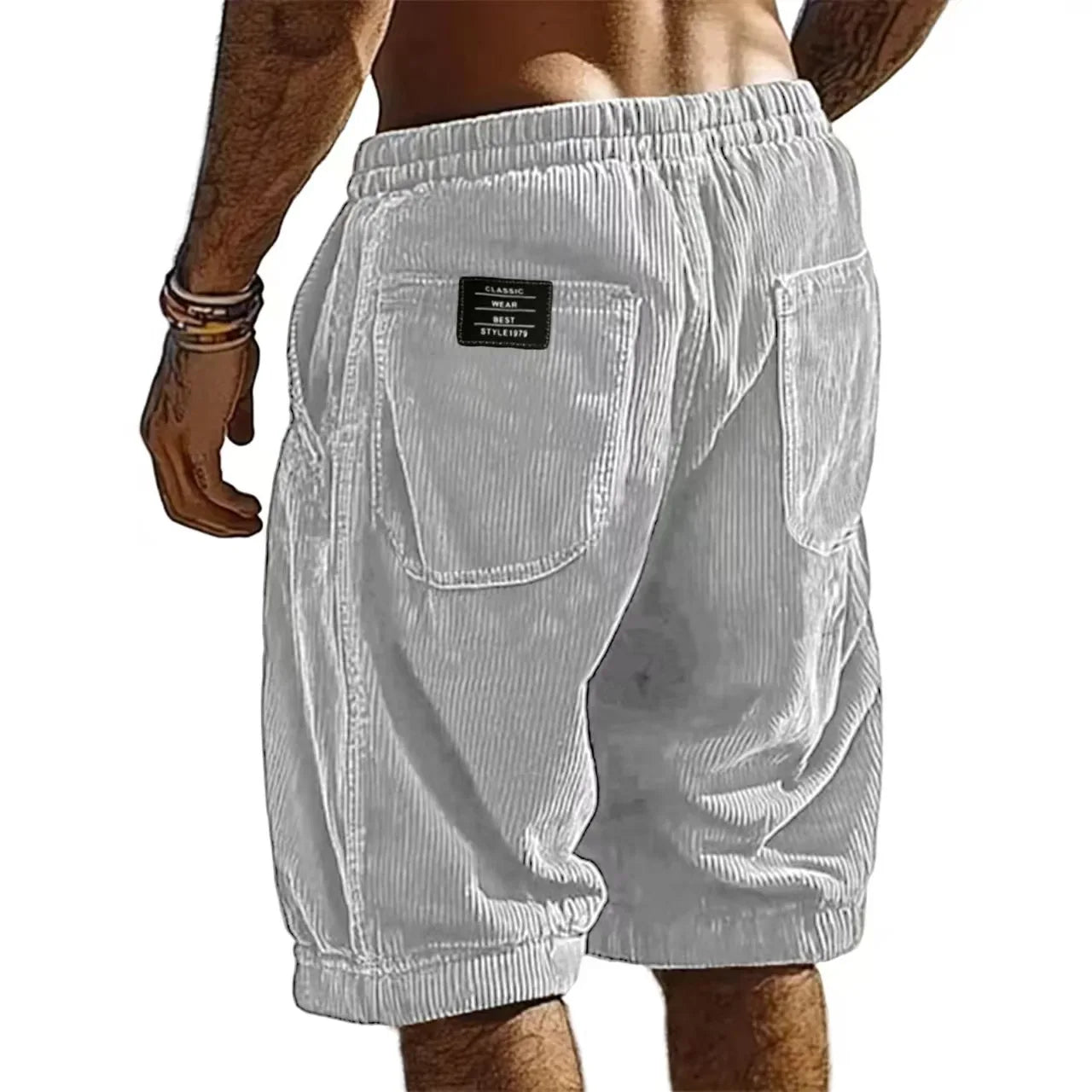LAURENT MONACO | SHORT EN VELOURS CÔTELÉ POUR HOMMES