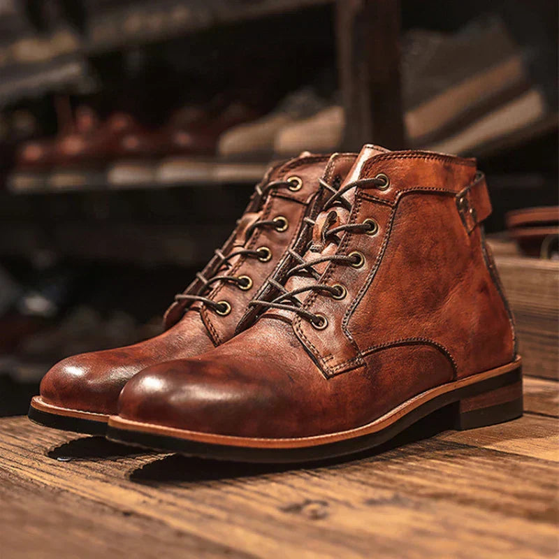 LAURENT MONACO | BOTTES POUR HOMME À BOUT ROND RÉTRO