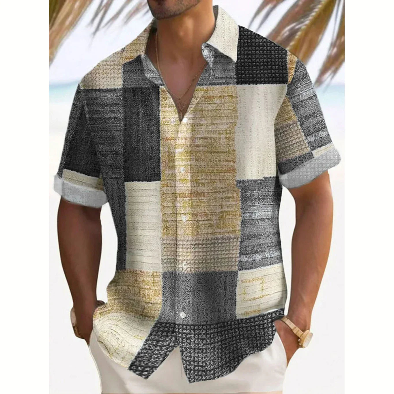 LAURENT MONACO | CHEMISE PATCHWORK D’ÉTÉ POUR HOMME