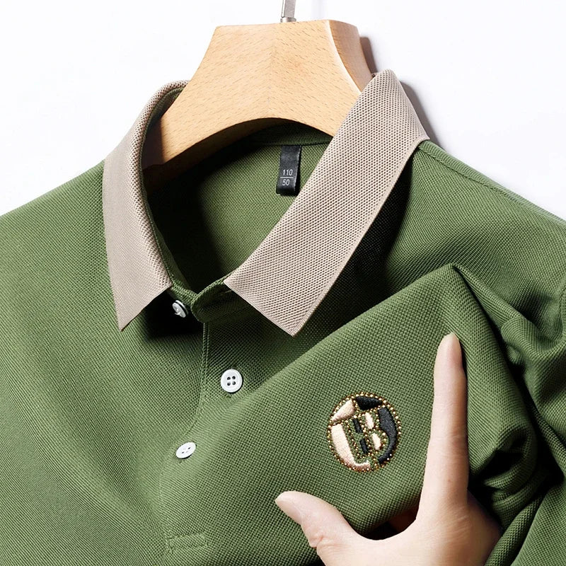 LAURENT MONACO | POLO CLASSIQUE À COL CONTRASTÉ POUR HOMMES