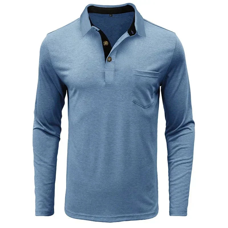 LAURENT MONACO | POLO CLASSIQUE À MANCHES LONGUES POUR HOMMES