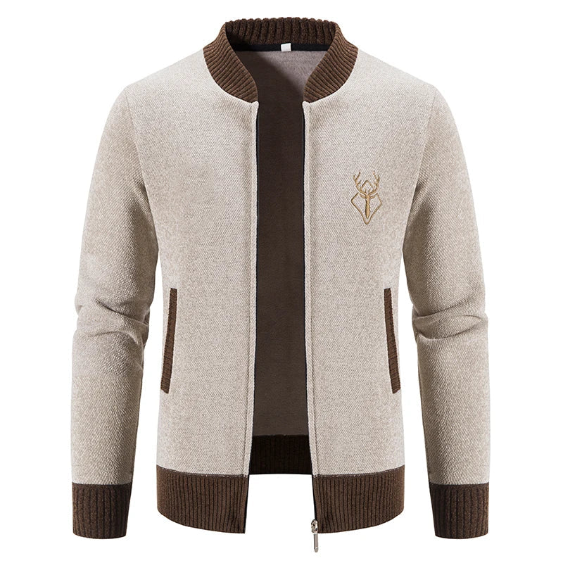 LAURENT MONACO | GILET EN MAILLE À MOTIF DE CERF POUR HOMMES