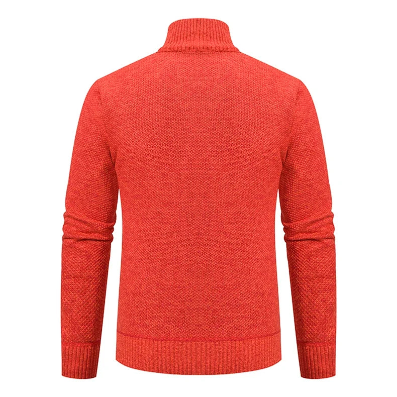 LAURENT MONACO | PULL À ZIP EN MAILLE COURRUE POUR HOMMES