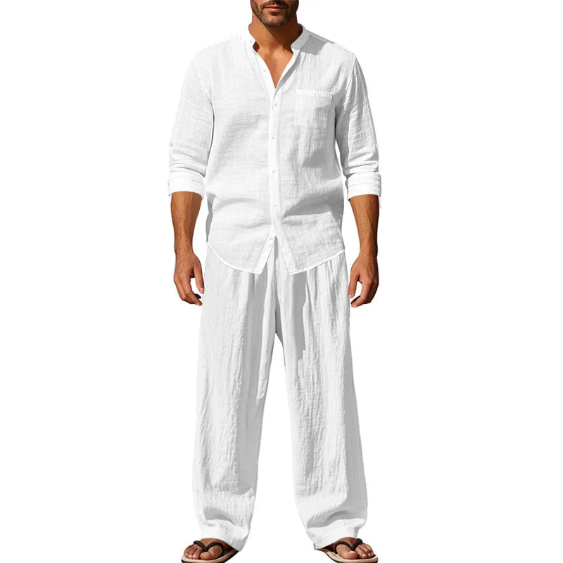 LAURENT MONACO | ENSEMBLE EN LIN CLASSIQUE POUR HOMMES