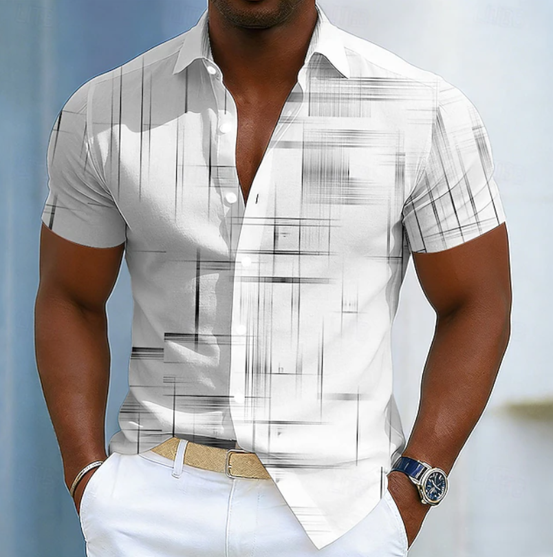 LAURENT MONACO | CHEMISE CASUAL À RAYURES POUR HOMMES