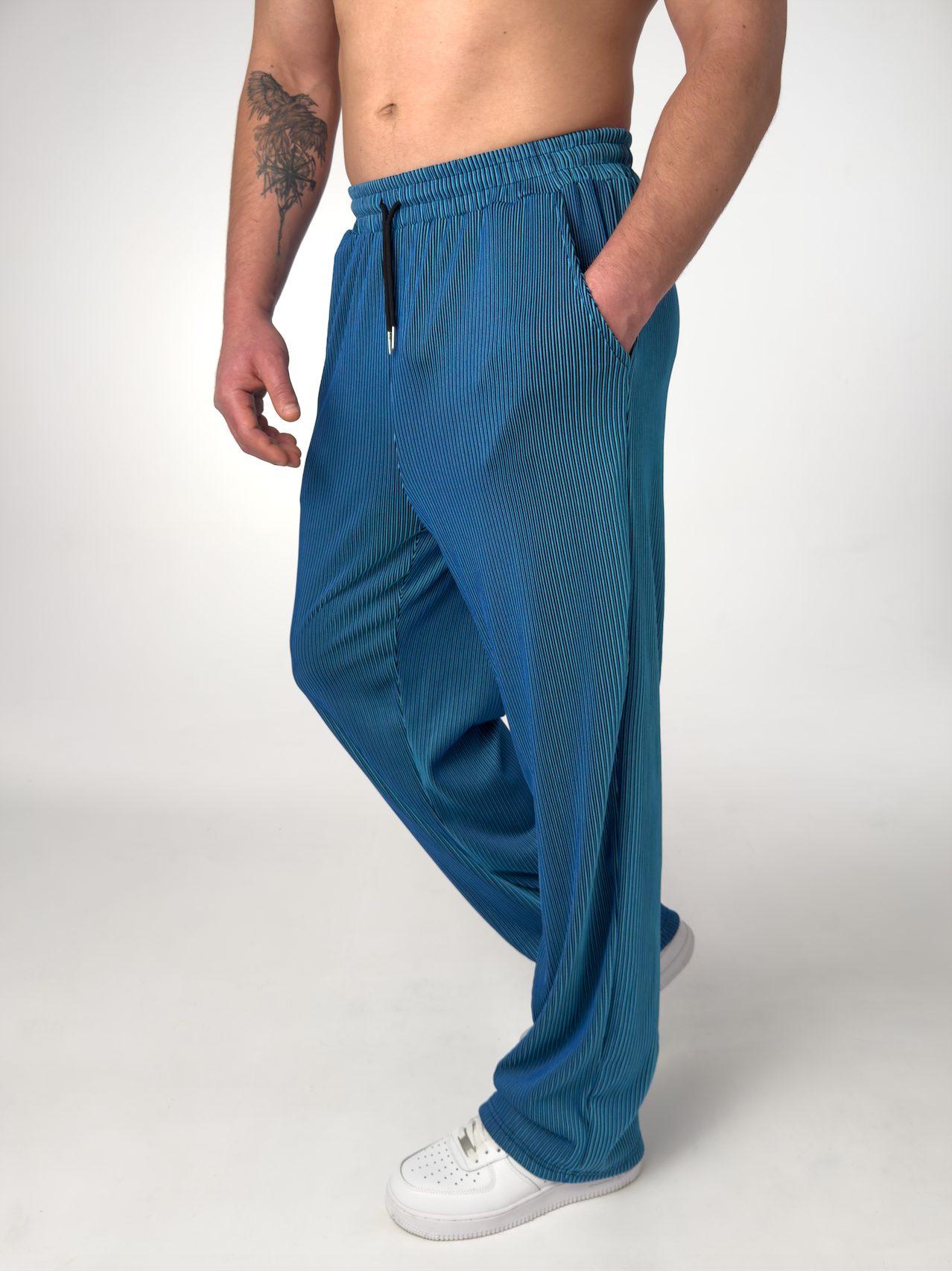 LAURENT MONACO | PANTALON DROIT À RAYURES POUR HOMMES