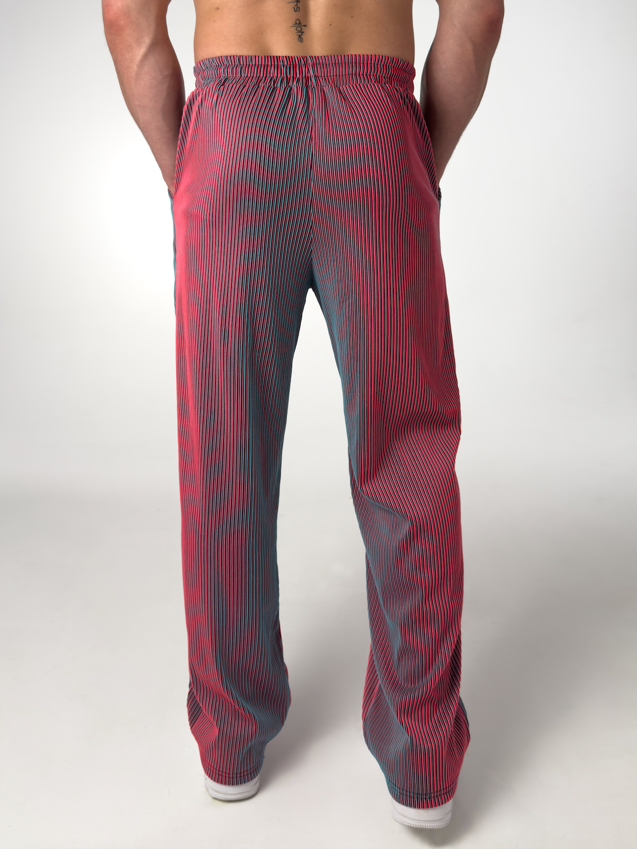LAURENT MONACO | PANTALON DROIT À RAYURES POUR HOMMES
