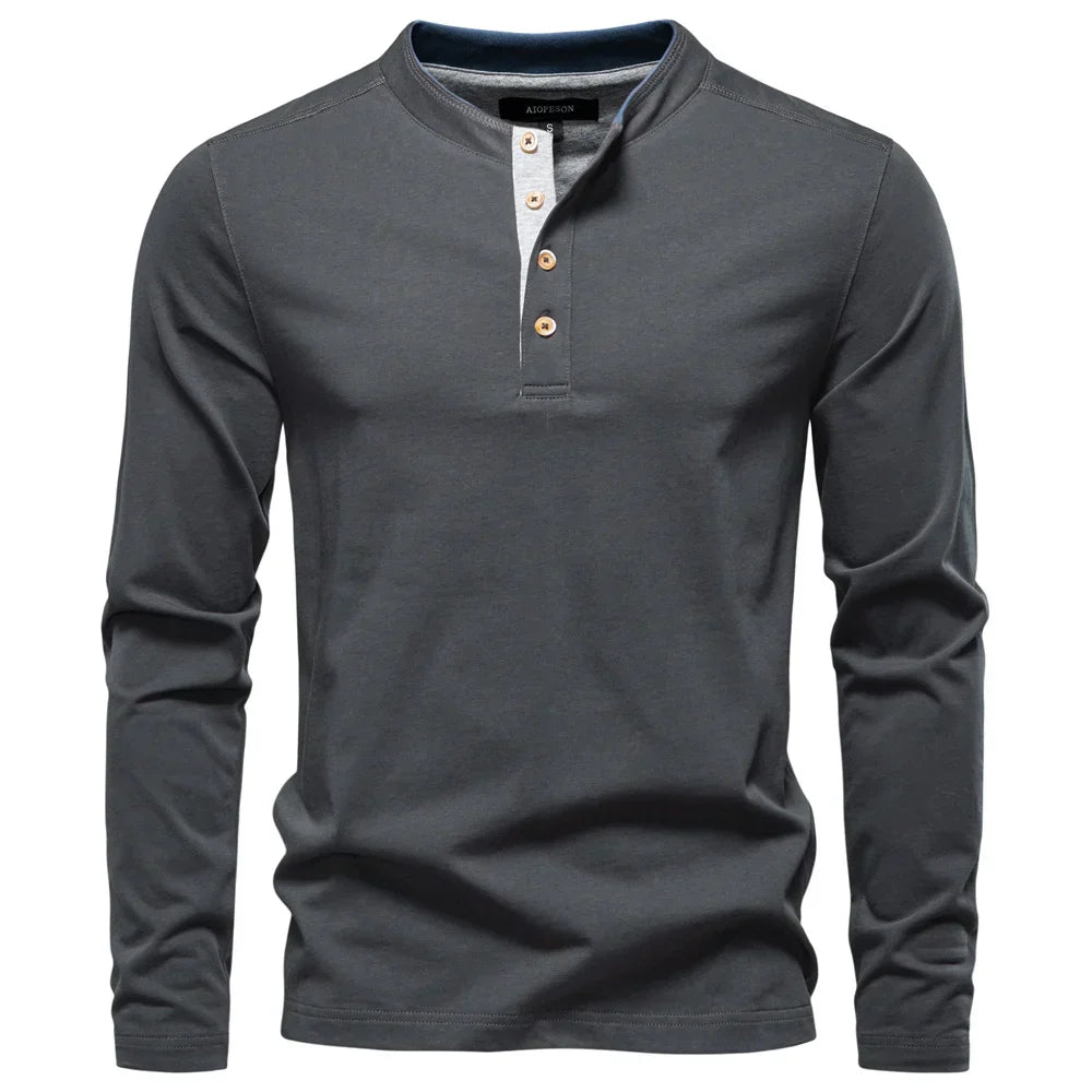 LAURENT MONACO | T-SHIRT CLASSIQUE À MANCHES LONGUES POUR HOMMES