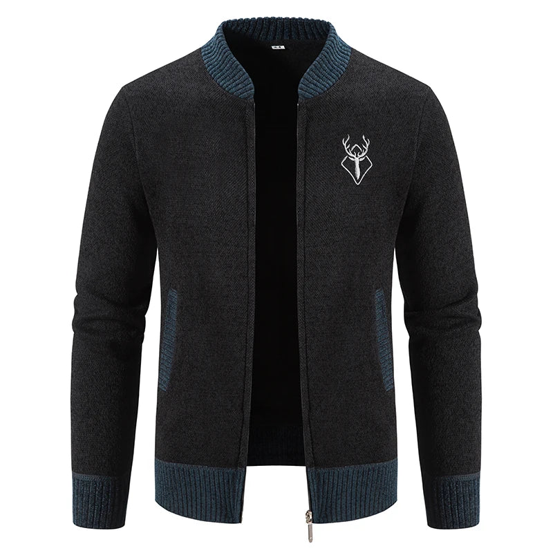 LAURENT MONACO | GILET EN MAILLE À MOTIF DE CERF POUR HOMMES