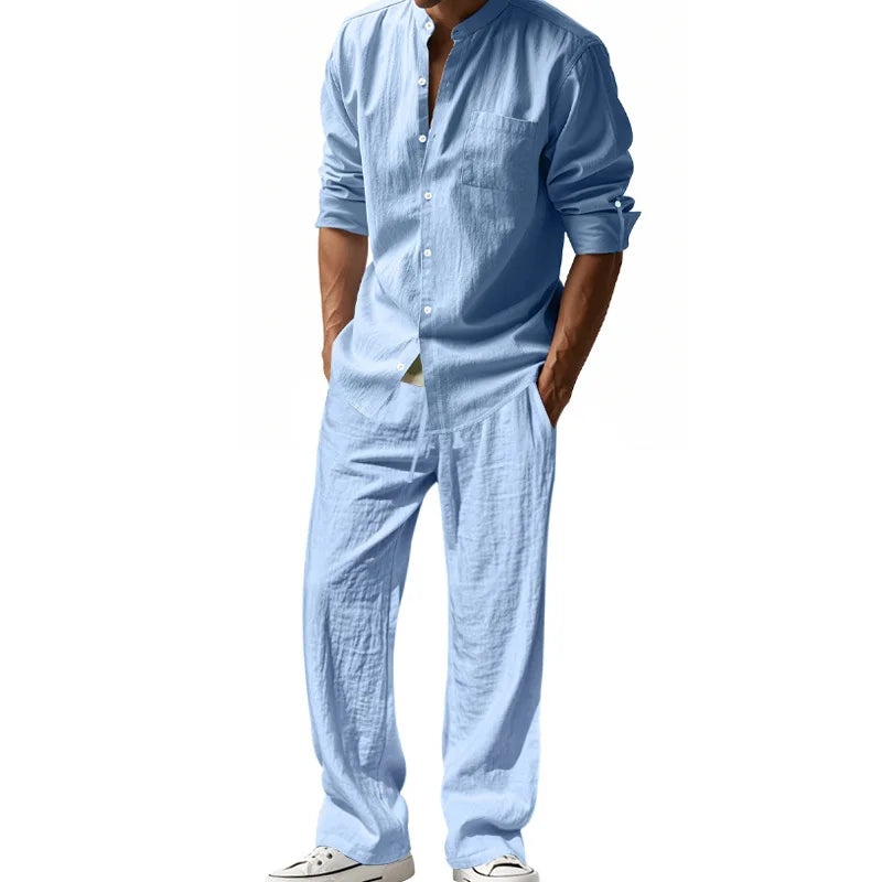 LAURENT MONACO | ENSEMBLE EN LIN CLASSIQUE POUR HOMMES